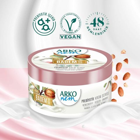 Arko Nem Prebiyotik Krem Serisi Badem Sütü Nemlendirici (250 ml)