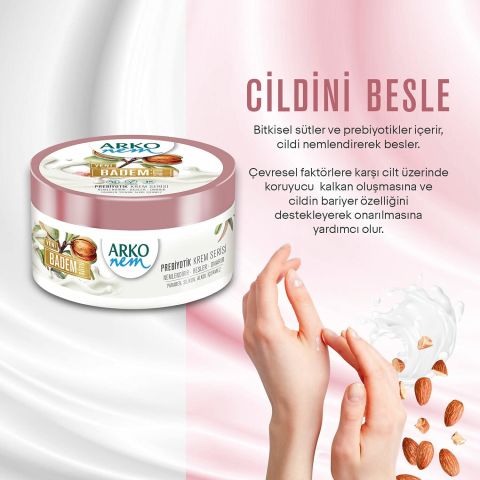 Arko Nem Prebiyotik Krem Serisi Badem Sütü Nemlendirici (250 ml)