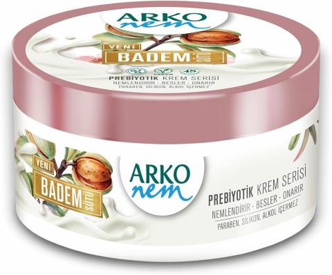 Arko Nem Prebiyotik Krem Serisi Badem Sütü Nemlendirici (250 ml)