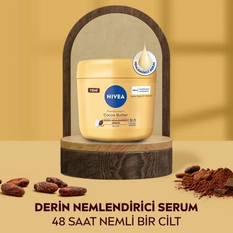 NIVEA El Ve Vücut Bakım Kremi Cocoa Butter 400ml Nemlendirici Serum E Vitamini