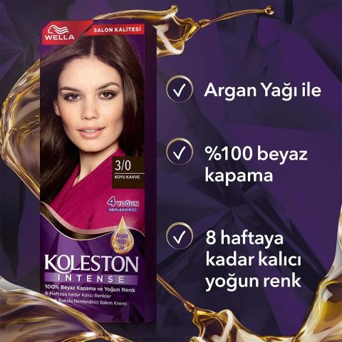 Wella Koleston Intense Saç Boyası Koyu Kahve 3/0