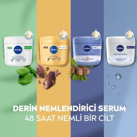 NIVEA Yoğun Nemlendirici El ve Vücut Bakım Kremi 400 ml - 48 Saat Nemlendirme