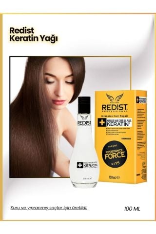 Redist Keratin Saç Bakım Yağı 100 ml Aşırı Yıpranmış Ve Yanmış Saçlar İçin Anında Onarıcı
