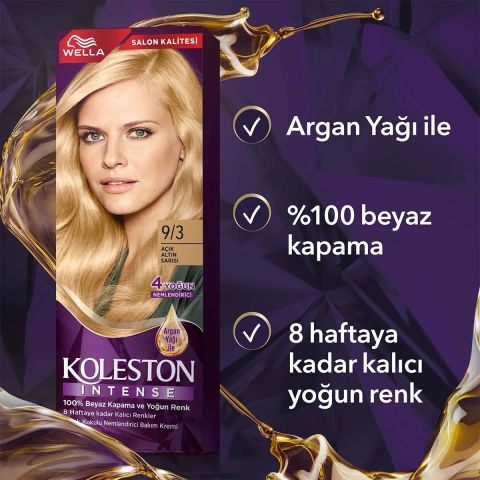 Wella Koleston Intense Saç Boyası Açık Altın Sarısı 9/3