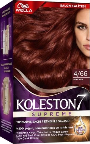 Wella Koleston Supreme 4/66 Sıcak Kızıl Set Boya