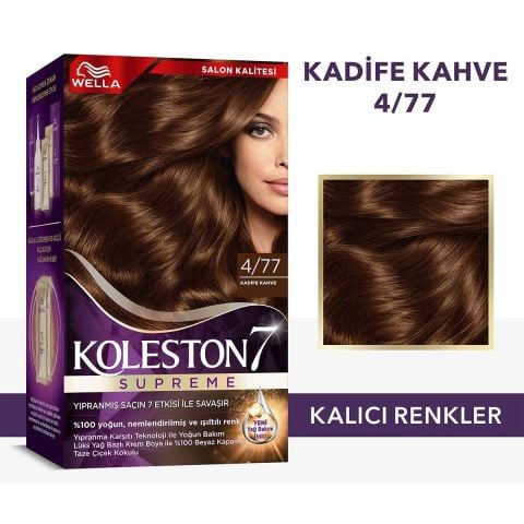 Wella Koleston Supreme 4/77 Kadife Kahve Saç Boyası