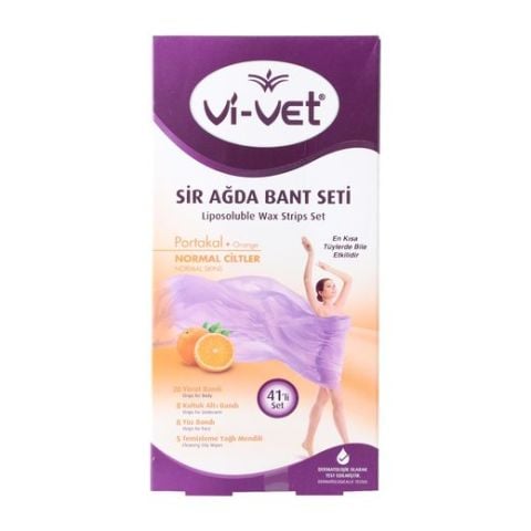 Vi-Vet Sir Ağda Bant Seti Normal Ciltler İçin 41'Lİ Portakallı Normal Ciltler
