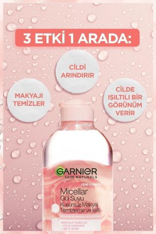 Garnier Micellar Gül Suyu Kusursuz Makyaj Temizleme & Işıltı 400 Ml