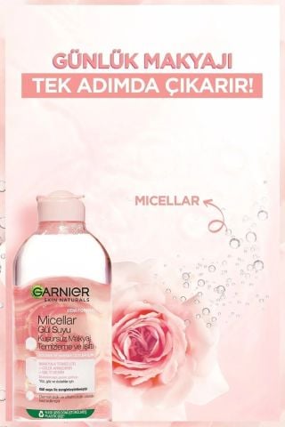 Garnier Micellar Gül Suyu Kusursuz Makyaj Temizleme & Işıltı 400 Ml