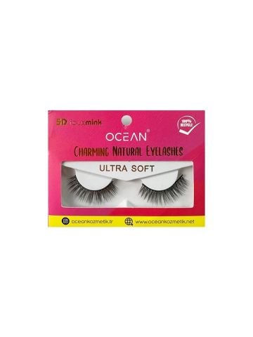 Ocean Solingen Doğal Takma Kirpik Doğal Kıl Yapısı Tekrar Uygulanabilir Kirpik ASU-690