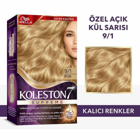 Wella Koleston Supreme Saç Boyası 9/1 Özel Açık Kül Sarısı