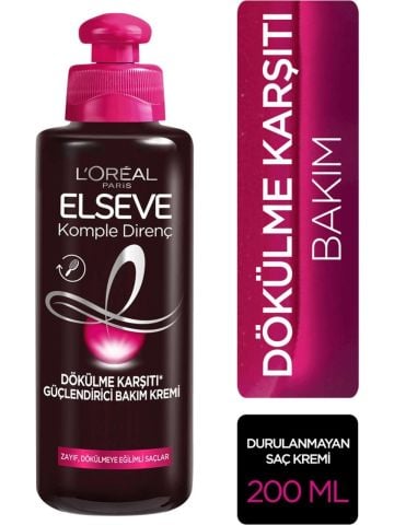 Loreal Paris Elseve Dökülme Karşıtı Güçlendirici Durulanmayan Bakım Kremi 200 ml