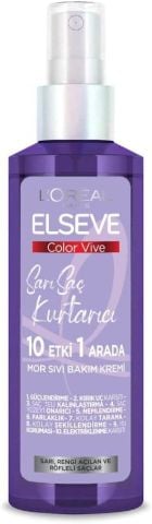 Loreal Paris Elseve Color Vive Sarı Saç Kurtarıcı Mor Sıvı Bakım Kremi 150 ml