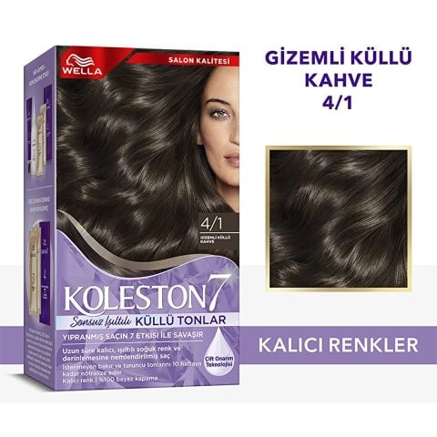 Wella Koleston Sonsuz Işıltılı Küllü Tonlar Saç Boyası Gizemli Küllü Kahve 4/1