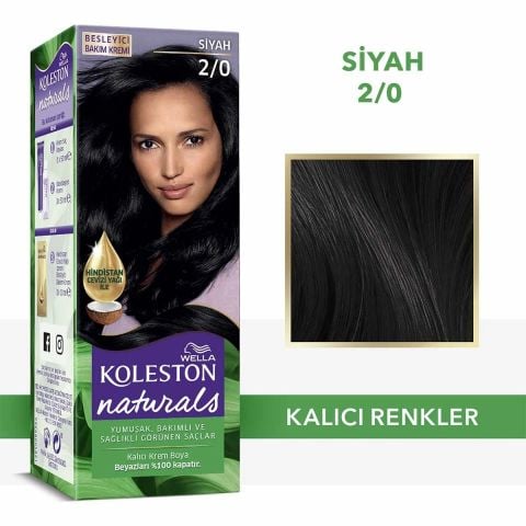 Wella Koleston Naturals Saç Boyası Siyah 2/0