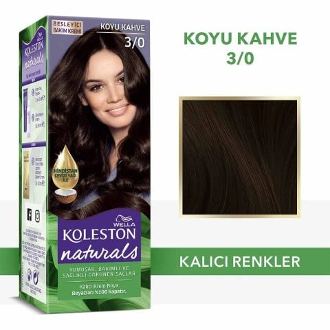 Wella Koleston Naturals Saç Boyası Koyu Kahve 3/0