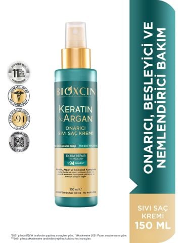 Bioxcin Keratin ve Argan Onarıcı Sıvı Saç Kremi 150 ml