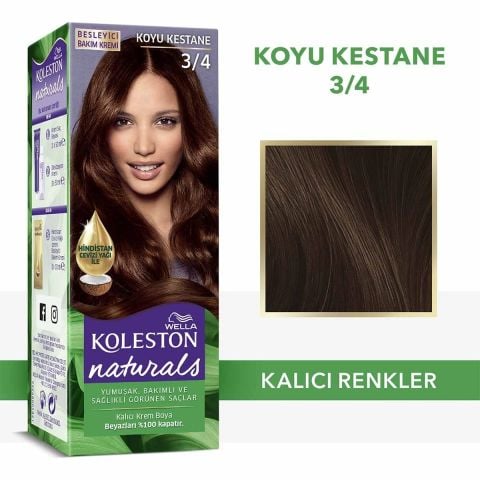 Wella Koleston Naturals Saç Boyası Koyu Kestane 3/4