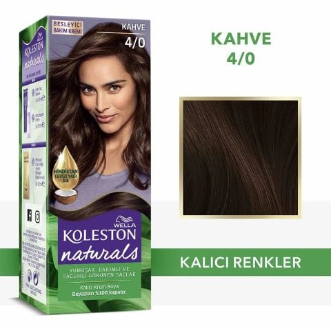 Wella Koleston Naturals Saç Boyası Kahve 4/0