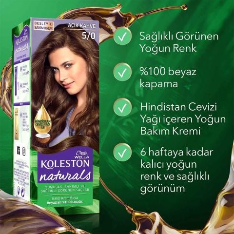 Wella Koleston Naturals Saç Boyası Açık Kahve 5/0