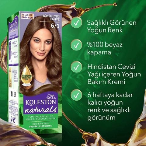 Wella Koleston Naturals 6/1 Büyüleyici Kahve Saç Boyası