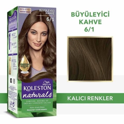 Wella Koleston Naturals 6/1 Büyüleyici Kahve Saç Boyası