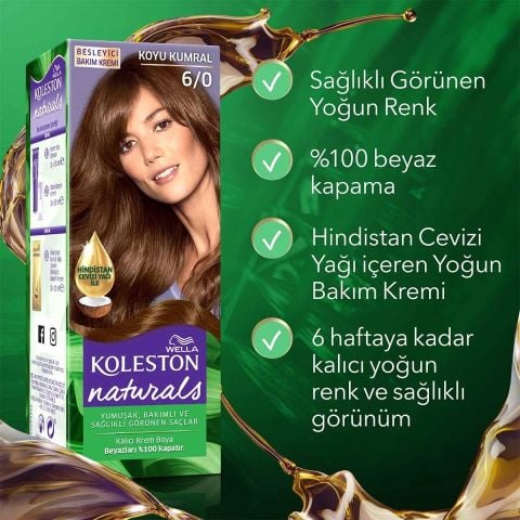Wella Koleston Naturals Saç Boyası Koyu Kumral 6/0