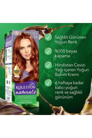 Wella Koleston Saç Boya Naturals Maxı 6.34 Bakır Kumral