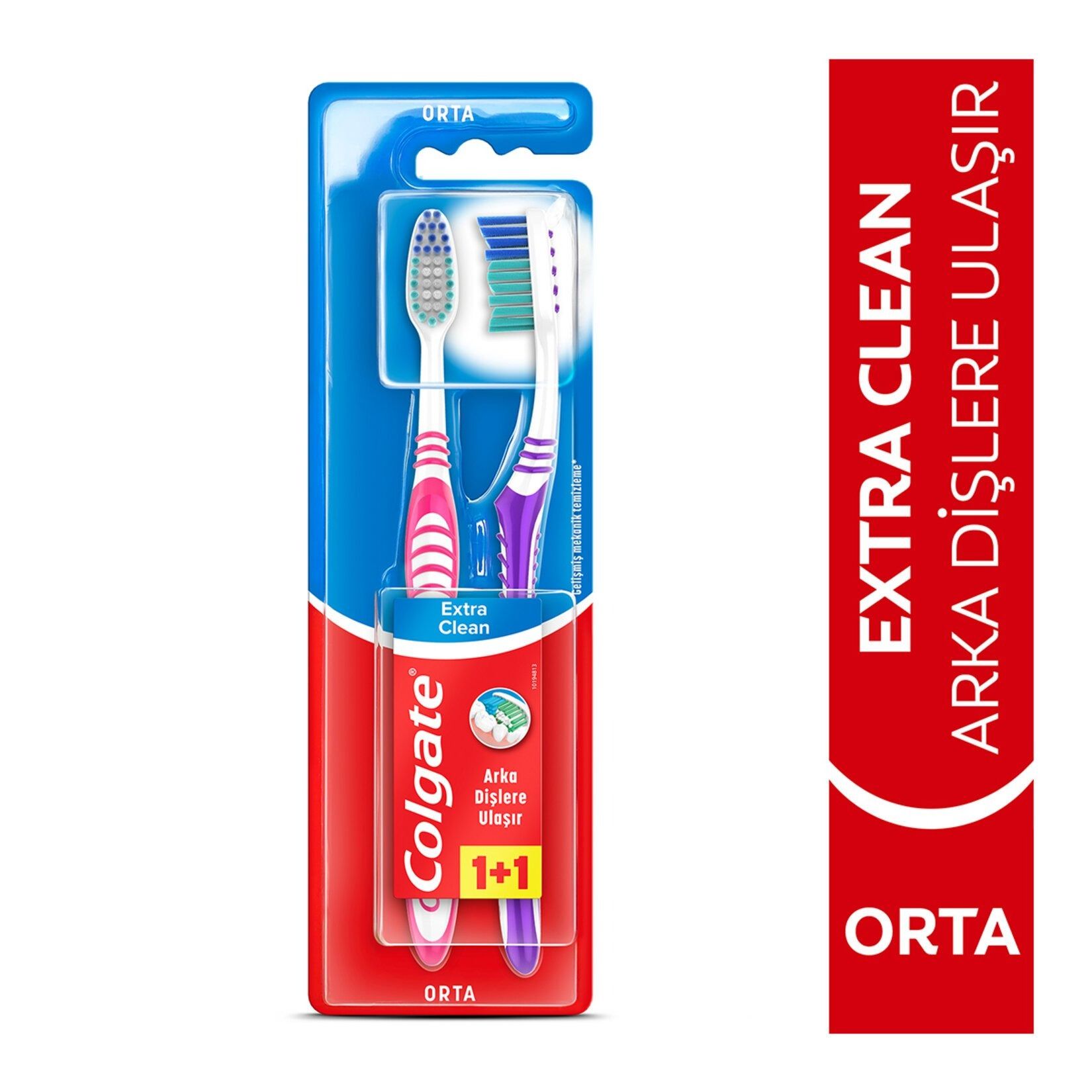 Colgate Extra Clean Colors Orta 1+1 Diş Fırçası