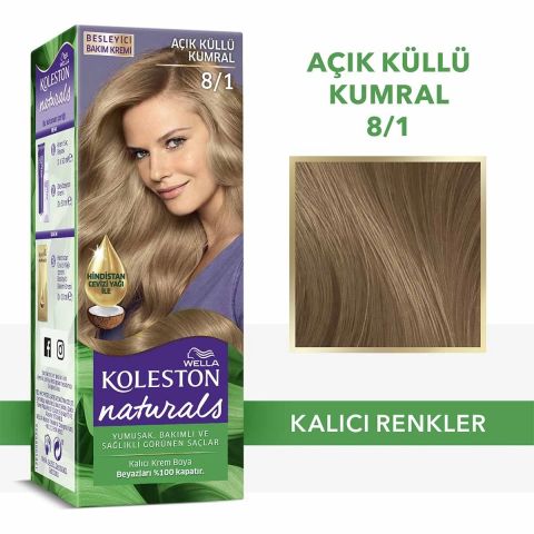 Wella Koleston Naturals Saç Boyası Açık Küllü Kumral 8/1