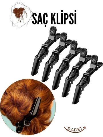 Crocodile Plastik Saç Pensi 5 Adet Saç Klipsi