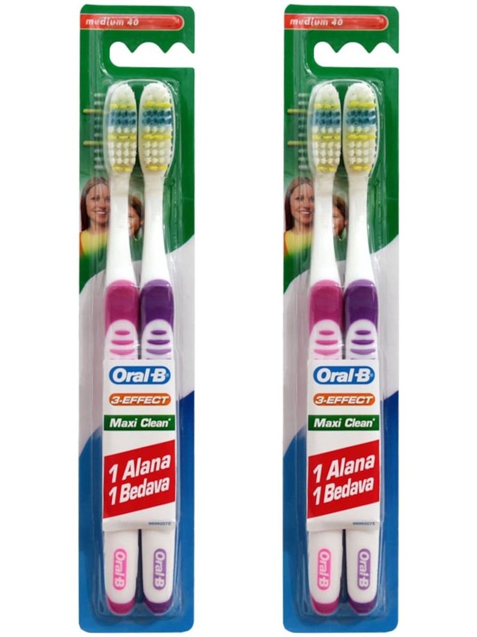 Oral-B Effect Maxi Clean Diş Fırçası Orta 2'Li
