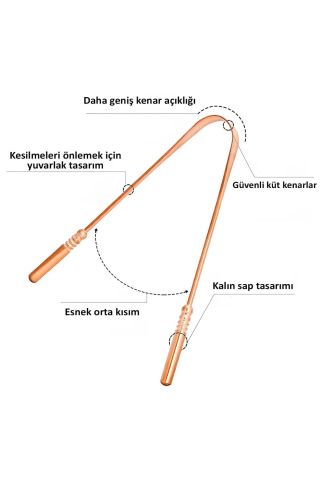 Dil Temizleme Aparatı Metal Dil Sıyırıcı