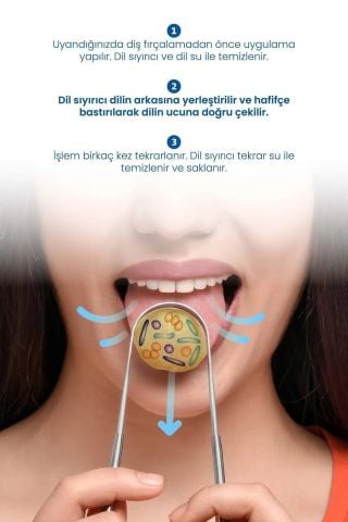 Metal Dil Temizleme Aparatı Dil Sıyırıcı