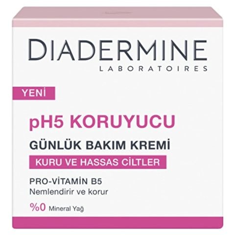 Diadermine Essentials Provitamin B5 içeren Hassas Ciltler Koruyucu pH5 50 ml Günlük Bakım Kremi