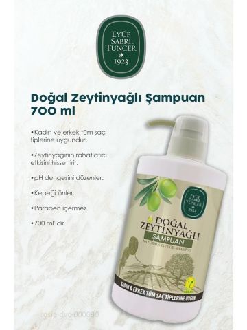 Eyüp Sabri Tuncer Doğal Zeytinyağlı Şampuan 700 ml