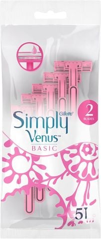 Gillette Simply Venus 2 Basic Kullan At Kadın 5 li Traş Bıçağı
