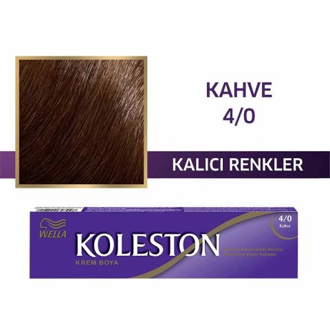 Wella Koleston Tüp Krem Saç Boyası Kahve 4/0