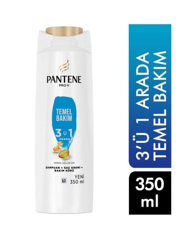 Pantene Pro-V  3 ü 1 Arada Temel Bakım Şampuan 350 ml