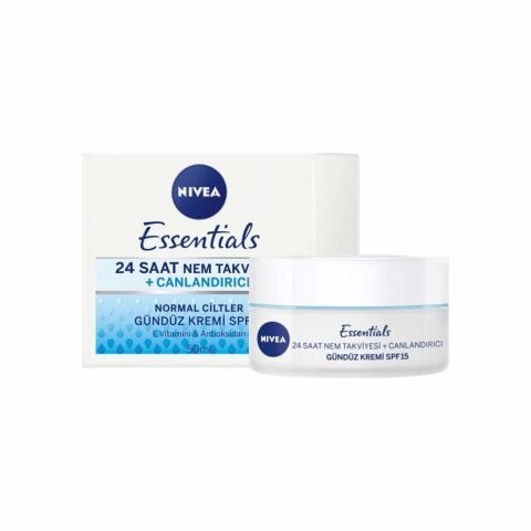 Nivea Essentials 24 Saat Nem Takviyesi + Canlandırıcı Spf 15 Gündüz Kremi 50 ml