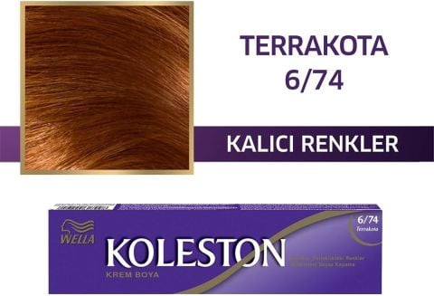 Wella Koleston Tüp Krem Saç Boyası Terrakota 6/74