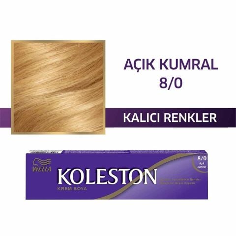 Wella Koleston Tüp 8/0 - Açık Kumral Saç Boyası