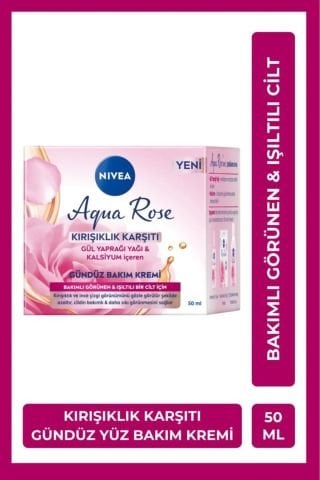Nivea Aqua Rose Kırışıklık Karşıtı Gündüz Bakım Kremi Gül Yaprağı 50 Ml
