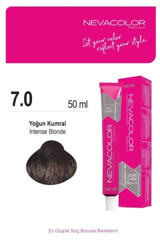 Neva Color Premium Tüp Saç Boyası 7.0 Yoğun Kumral 50 ml
