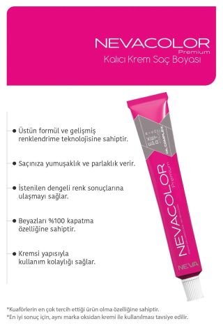 Neva Color Tüp Saç Boyası 8.0 Yoğun Açık Kumral 50 ml