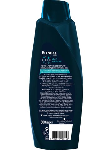 Blendax Men Mentol Ferahlığı 4 ü 1 Arada Şampuan 500ml