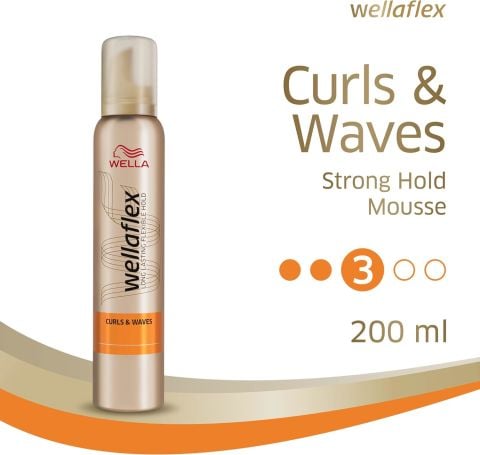 Wella Wellaflex Curls Waves Bukle Belirginleştirici Saç Köpüğü Strong Hold - 200 ml