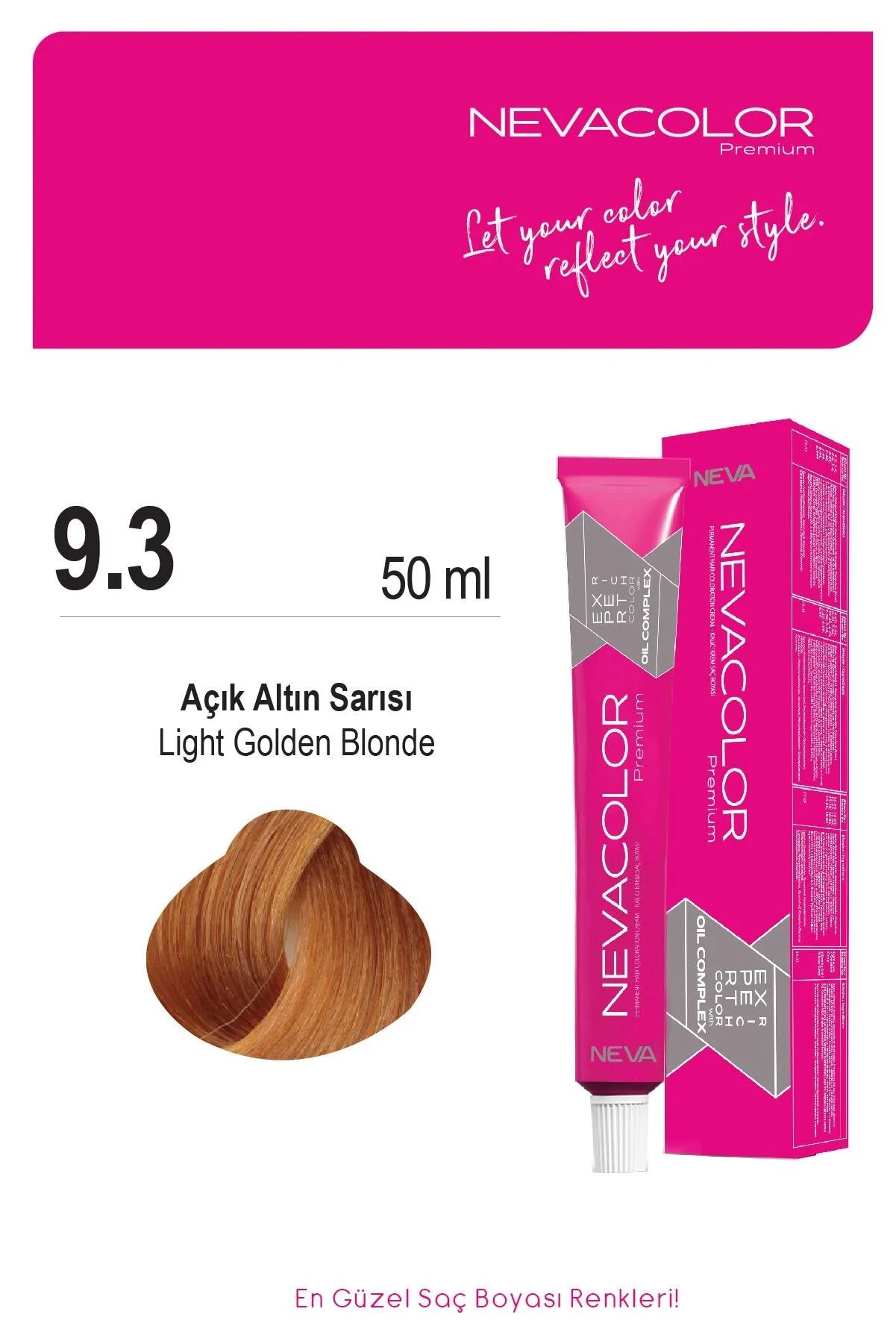 Neva Color Tüp Saç Boyası 9.3 Açık Altın Sarısı