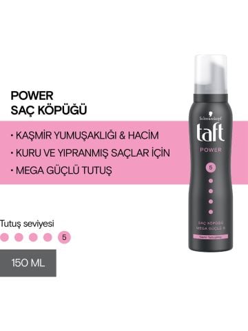 Taft Saç Köpüğü Power No: 5 Kaşmir Yumuşaklığı 150 ml