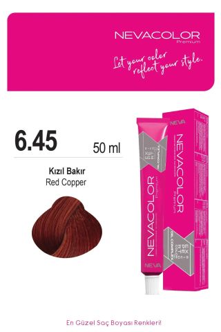 Neva Color Tüp Saç Boyası 6.45 Kızıl Bakır 50 ml